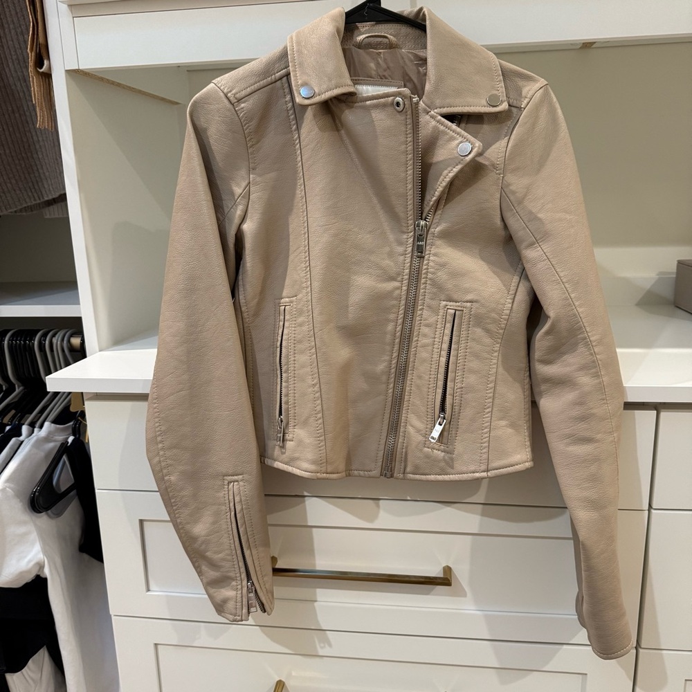 Beige Women's Moto Jacket